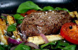 Sirloin Steak with Salad